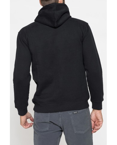 FELPA CHIUSA CON CAPPUCCIO E STAMPA GRAFICA