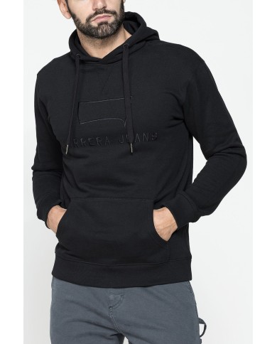 FELPA CHIUSA CON CAPPUCCIO E STAMPA GRAFICA