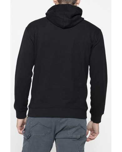 FELPA CHIUSA CON CAPPUCCIO E STAMPA GRAFICA