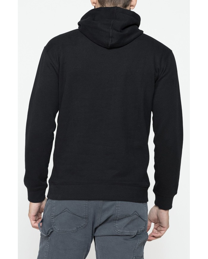 FELPA CHIUSA CON CAPPUCCIO E STAMPA GRAFICA