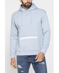 FELPA CHIUSA CON CAPPUCCIO E STAMPA GRAFICA