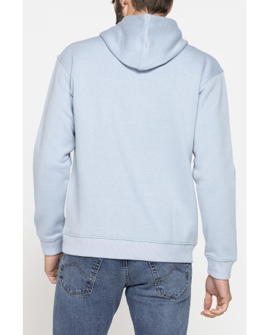 FELPA CHIUSA CON CAPPUCCIO E STAMPA GRAFICA