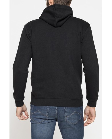 FELPA CHIUSA CON CAPPUCCIO E STAMPA GRAFICA