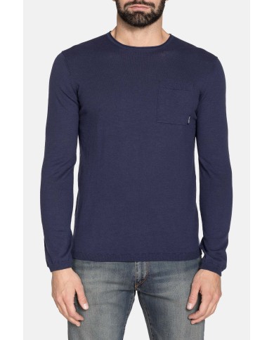 MAGLIA GIROCOLLO IN COTONE