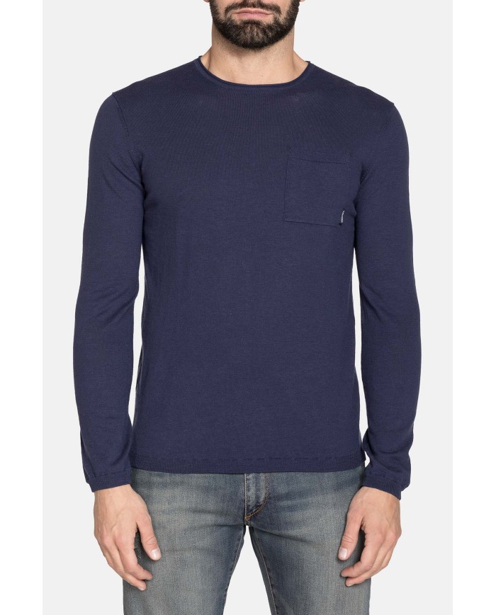 MAGLIA GIROCOLLO IN COTONE