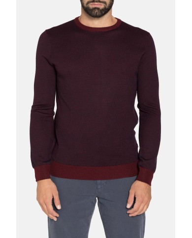 MAGLIA GIROCOLLO RIGATA MISTO LANA