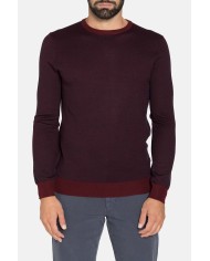 MAGLIA GIROCOLLO RIGATA MISTO LANA