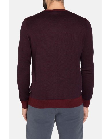 MAGLIA GIROCOLLO RIGATA MISTO LANA