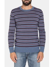 MAGLIA GIROCOLLO RIGATA MISTO LANA