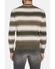 MAGLIA GIROCOLLO RIGATA MISTO LANA