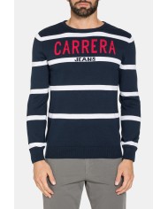 MAGLIA RIGATA GIROCOLLO IN COTONE