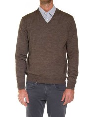 MAGLIA SCOLLO V MISTO LANA