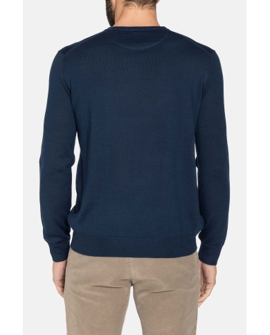 MAGLIA SCOLLO V MISTO LANA