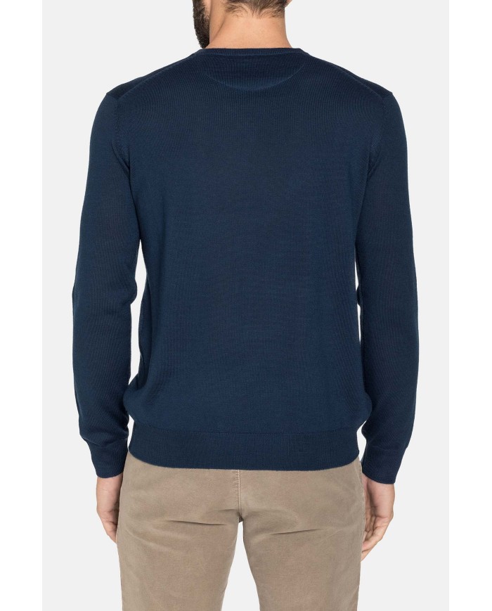 MAGLIA SCOLLO V MISTO LANA