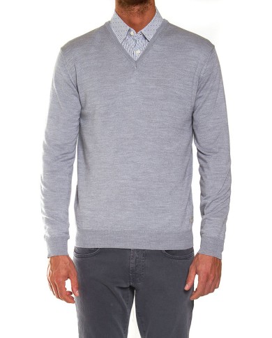 MAGLIA SCOLLO V MISTO LANA