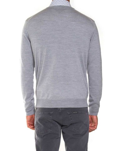 MAGLIA SCOLLO V MISTO LANA