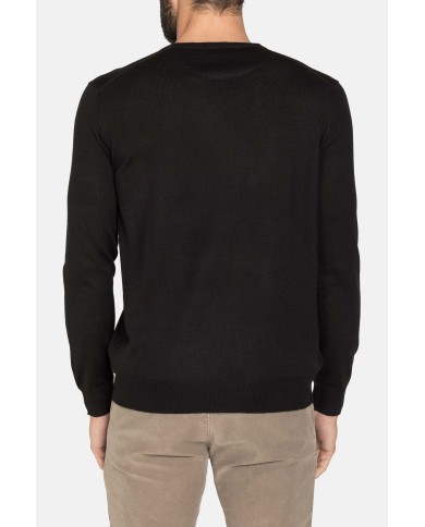 MAGLIA SCOLLO V MISTO LANA