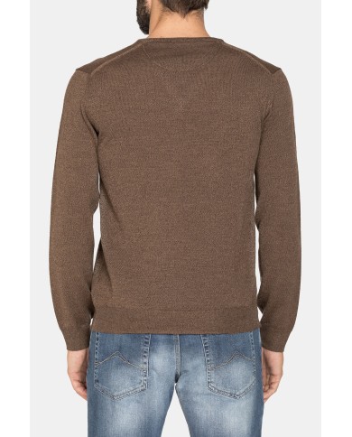 MAGLIA SCOLLO V MISTO LANA