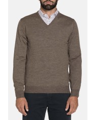 MAGLIA SCOLLO V MISTO LANA