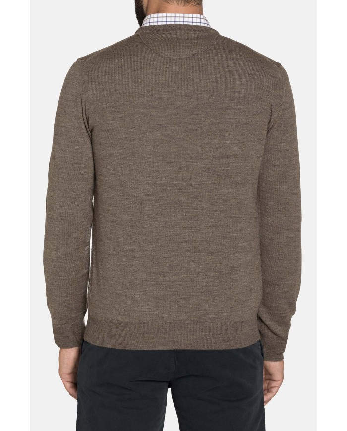 MAGLIA SCOLLO V MISTO LANA