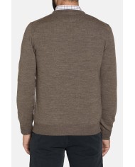 MAGLIA SCOLLO V MISTO LANA