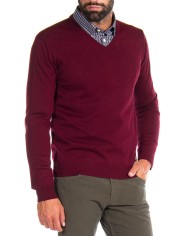 MAGLIA SCOLLO V MISTO LANA