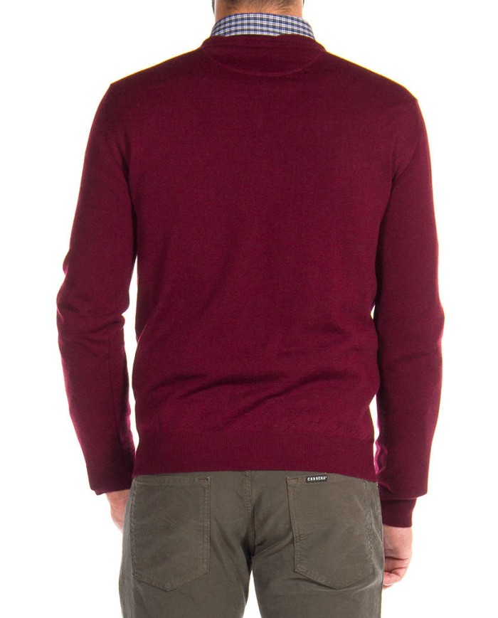 MAGLIA SCOLLO V MISTO LANA