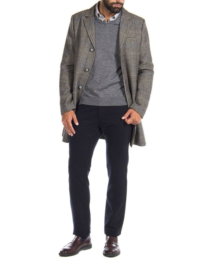 MAGLIA SCOLLO V MISTO LANA