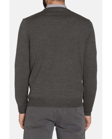 MAGLIA SCOLLO V MISTO LANA