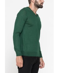 MAGLIA SCOLLO V IN MISTO LANA MERINOS LAVABILE IN LAVATRICE