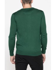 MAGLIA SCOLLO V IN MISTO LANA MERINOS LAVABILE IN LAVATRICE