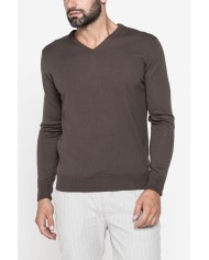 MAGLIA SCOLLO V IN MISTO LANA MERINOS LAVABILE IN LAVATRICE