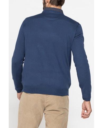 MAGLIA SCOLLO V IN MISTO LANA MERINOS LAVABILE IN LAVATRICE