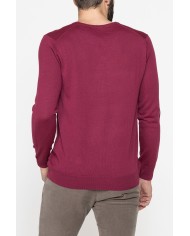 MAGLIA SCOLLO V IN MISTO LANA MERINOS LAVABILE IN LAVATRICE