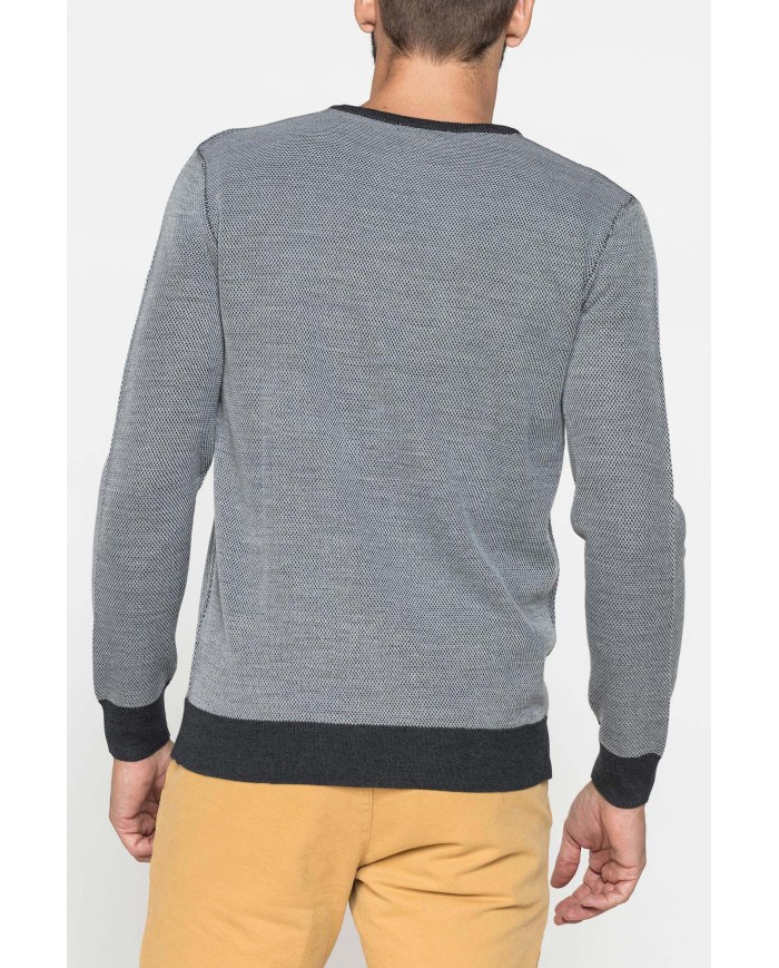 MAGLIA MISTO LANA MERINOS FANTASIA JACQUARD