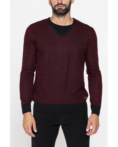 MAGLIA MISTO LANA MERINOS FANTASIA JACQUARD