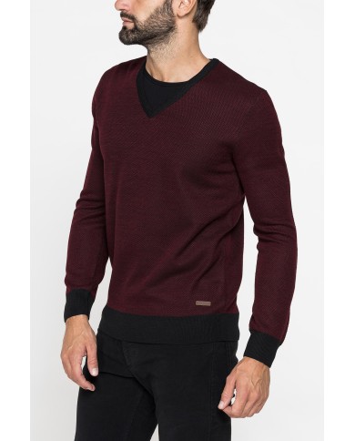 MAGLIA MISTO LANA MERINOS FANTASIA JACQUARD