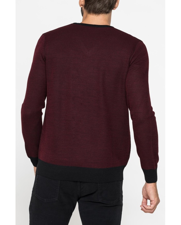 MAGLIA MISTO LANA MERINOS FANTASIA JACQUARD