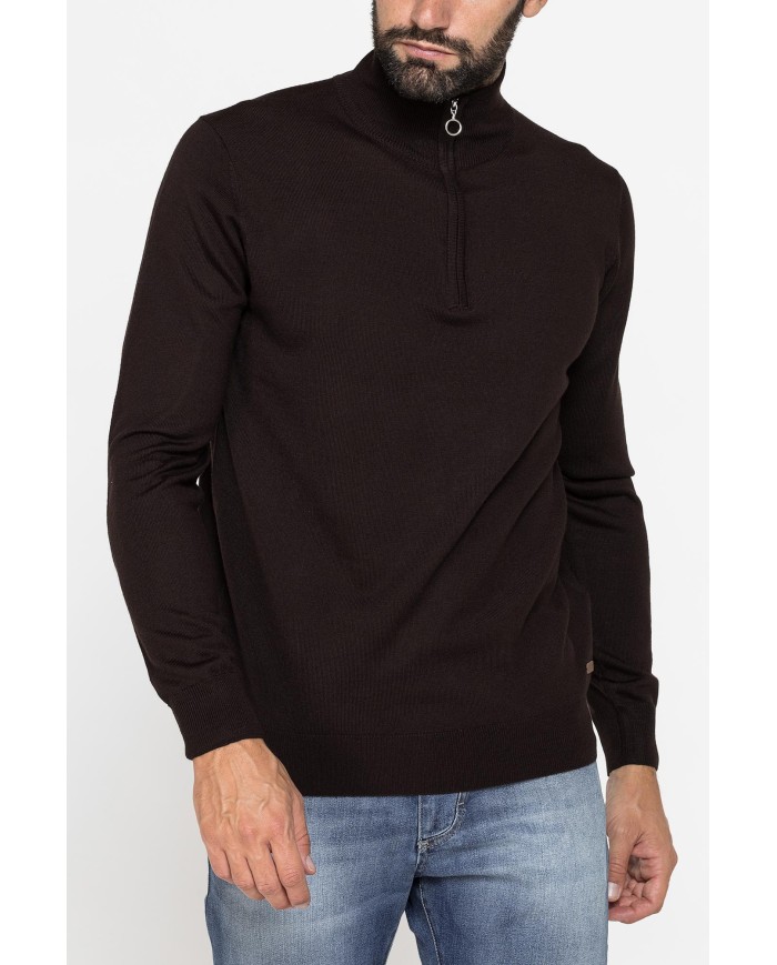 MAGLIA COLLO ALTO IN MISTO LANA MERINOS - Lavabile in lavatrice ed asciugabile in tumbler