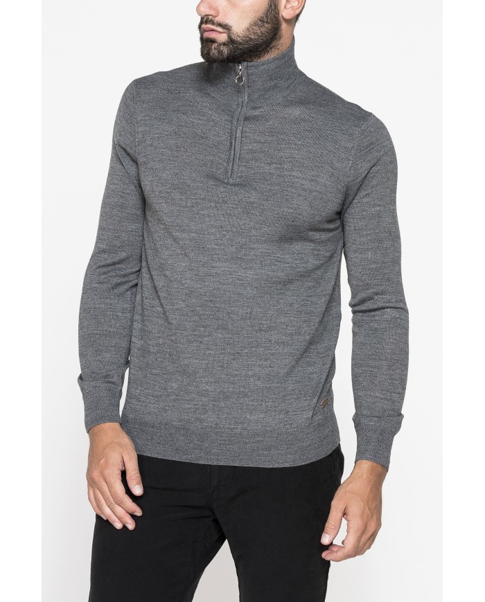 MAGLIA COLLO ALTO IN MISTO LANA MERINOS - Lavabile in lavatrice ed asciugabile in tumbler