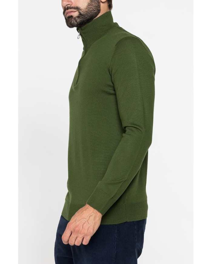 MAGLIA COLLO ALTO IN MISTO LANA MERINOS - Lavabile in lavatrice ed asciugabile in tumbler