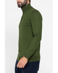 MAGLIA COLLO ALTO IN MISTO LANA MERINOS - Lavabile in lavatrice ed asciugabile in tumbler