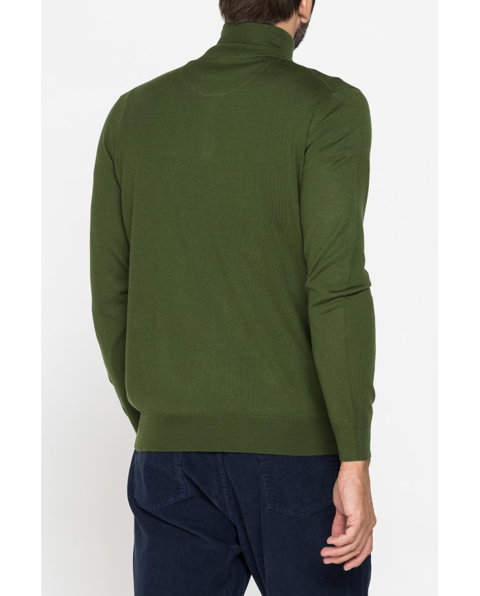 MAGLIA COLLO ALTO IN MISTO LANA MERINOS - Lavabile in lavatrice ed asciugabile in tumbler