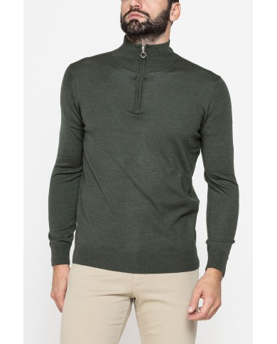 MAGLIA COLLO ALTO IN MISTO LANA MERINOS - Lavabile in lavatrice ed asciugabile in tumbler