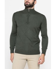 MAGLIA COLLO ALTO IN MISTO LANA MERINOS - Lavabile in lavatrice ed asciugabile in tumbler