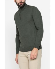 MAGLIA COLLO ALTO IN MISTO LANA MERINOS - Lavabile in lavatrice ed asciugabile in tumbler