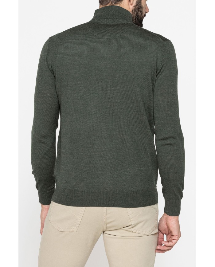 MAGLIA COLLO ALTO IN MISTO LANA MERINOS - Lavabile in lavatrice ed asciugabile in tumbler