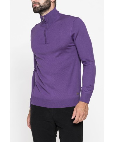 MAGLIA COLLO ALTO IN MISTO LANA MERINOS - Lavabile in lavatrice ed asciugabile in tumbler