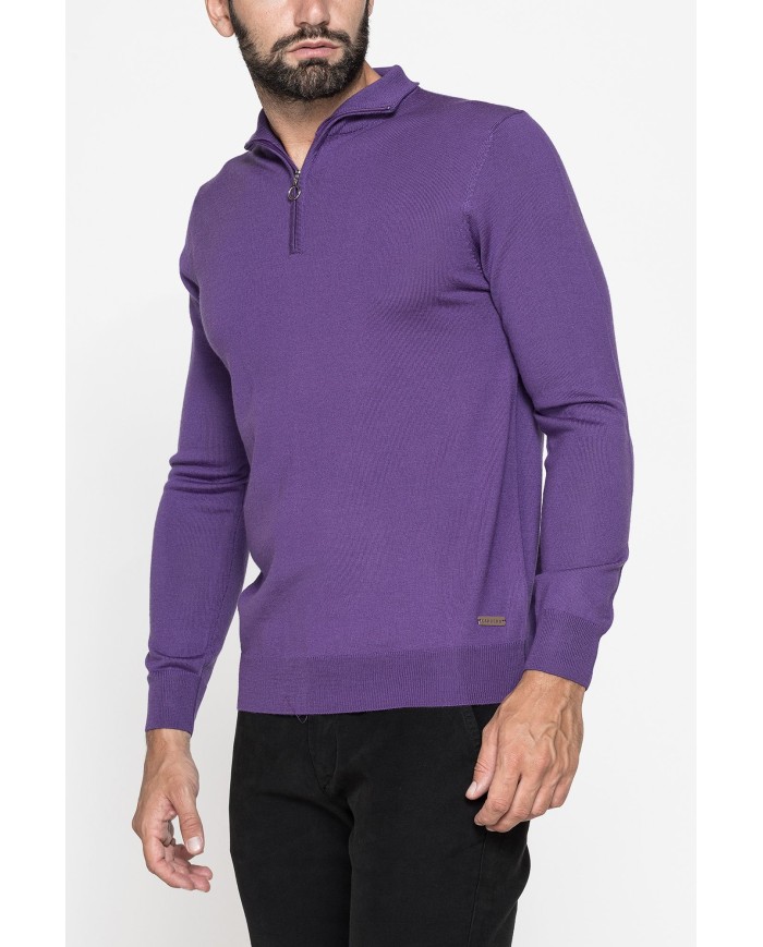 MAGLIA COLLO ALTO IN MISTO LANA MERINOS - Lavabile in lavatrice ed asciugabile in tumbler