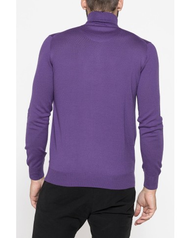 MAGLIA COLLO ALTO IN MISTO LANA MERINOS - Lavabile in lavatrice ed asciugabile in tumbler